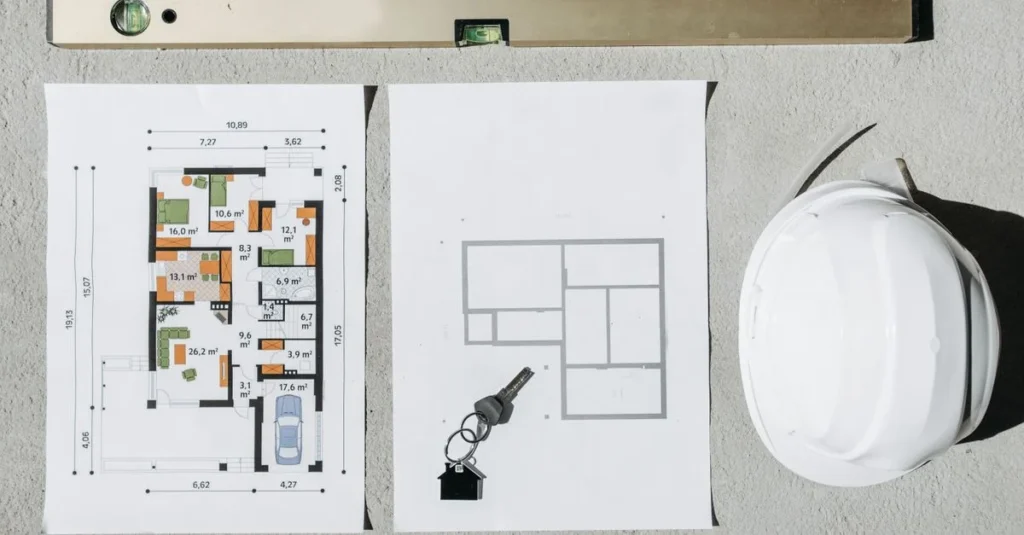 Architekt i inwestor analizują warunki zabudowy oraz projekt domu z keramzytu